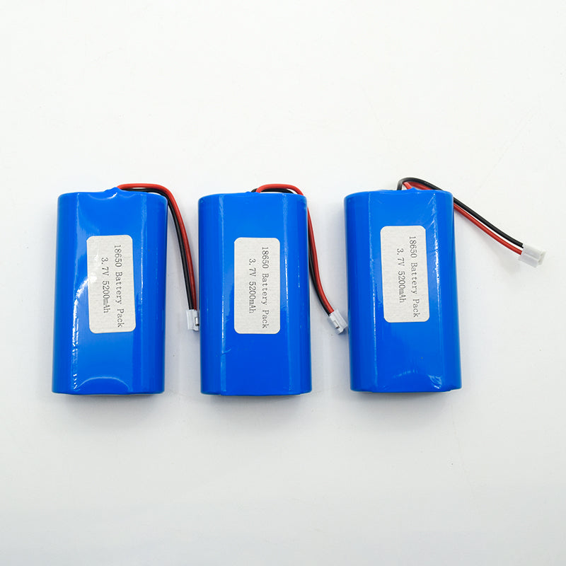 Cylindrical 18650-2P 3.7V  5200mah Li-ion Battery Pack (A-grade cell）