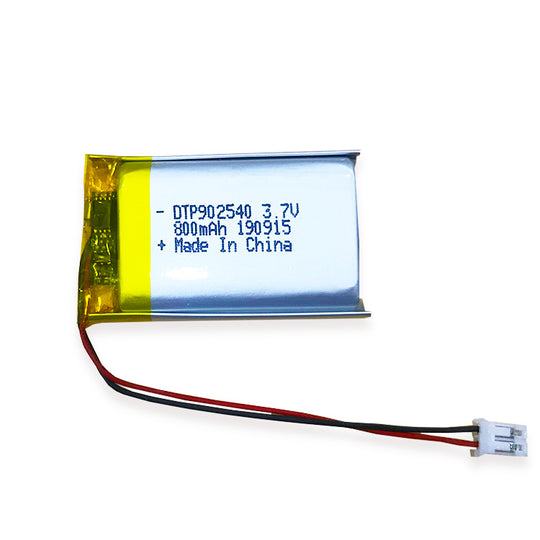 902540 800mAh with UN38.3, KC62133, CE | 3.7V LiPo Lithium Ion Battery