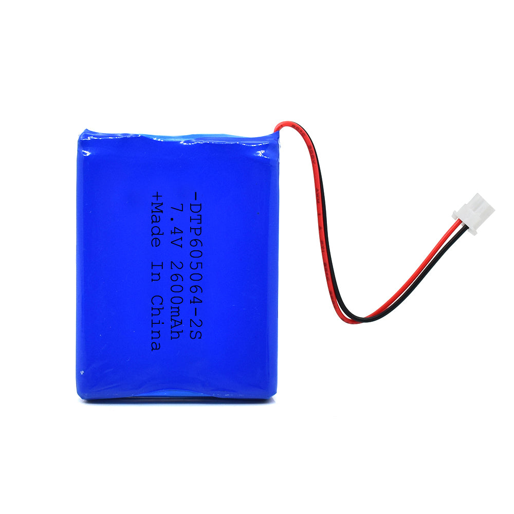 7.4V Lithium Battery Pack 605064-2S 2600mah