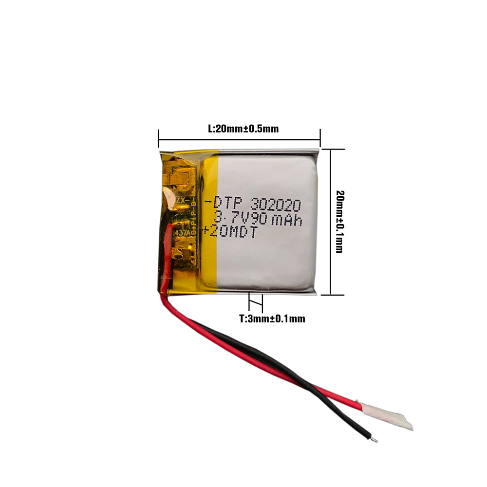 302030 140mAh with KC62133 & BIS | 3.7V LiPo Lithium Ion Battery